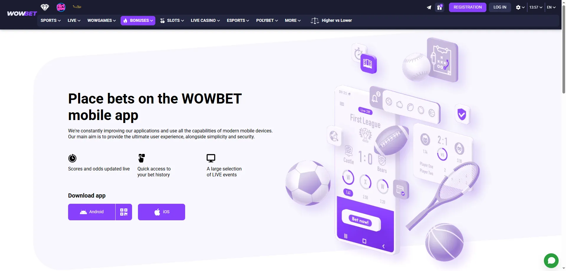 تحميل تطبيق wowbet للأندرويد وiOS — apk مجاني